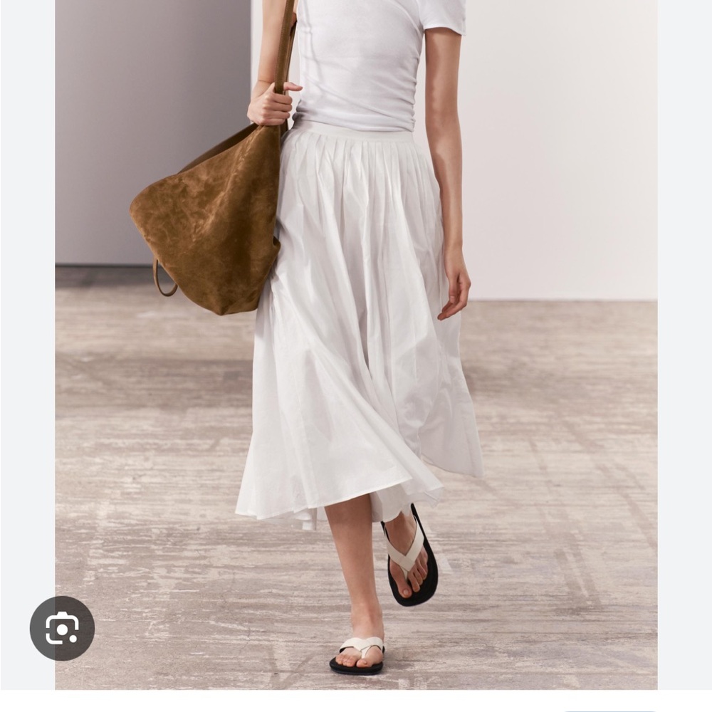 Zara White A-Line Women's Skirt